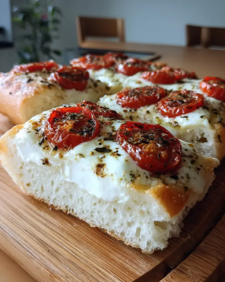 Baguettescheiben mit Tomaten & Mozzarella überbacken