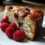 Butterkekskuchen mit Himbeeren und Pudding