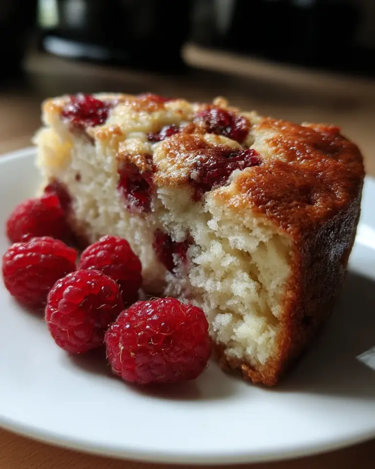Butterkekskuchen mit Himbeeren und Pudding