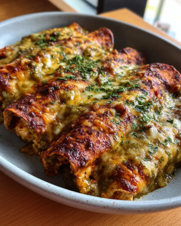 Grüne Chile Hähnchen Skillet Enchiladas