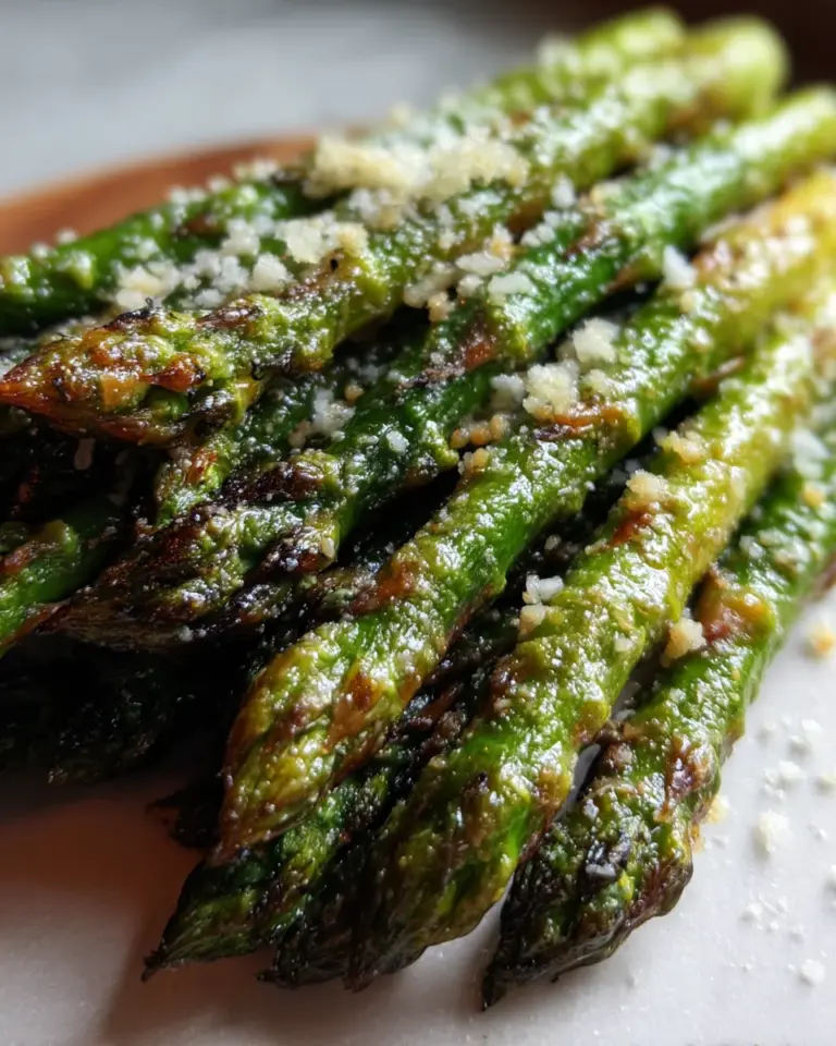 Grüner Spargel aus dem Ofen mit Parmesan