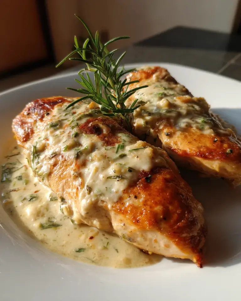 Hähnchenfilet in Frischkäse-Parmesan-Soße