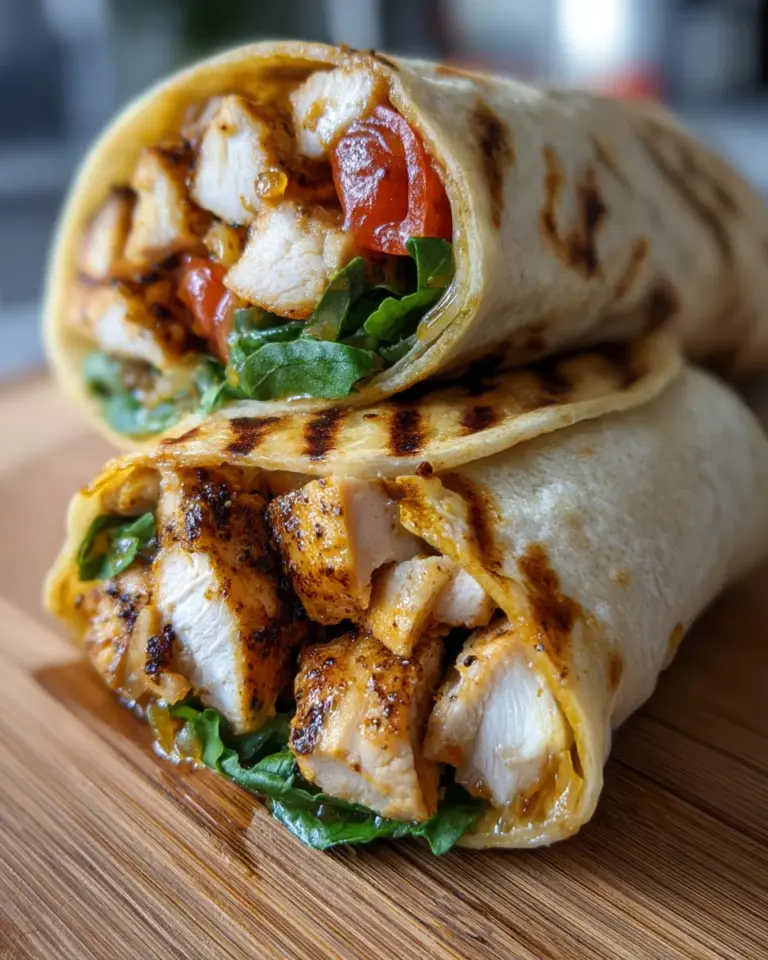 Leckerer Honig-Senf-Hähnchen-Wrap