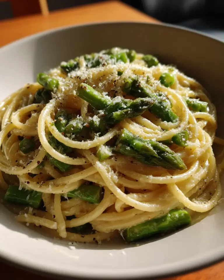 Pasta mit grünem Spargel
