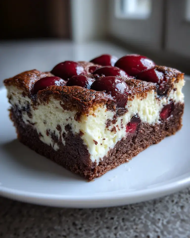 Saftiger Kirsch-Blechkuchen mit Stracciatella-Creme