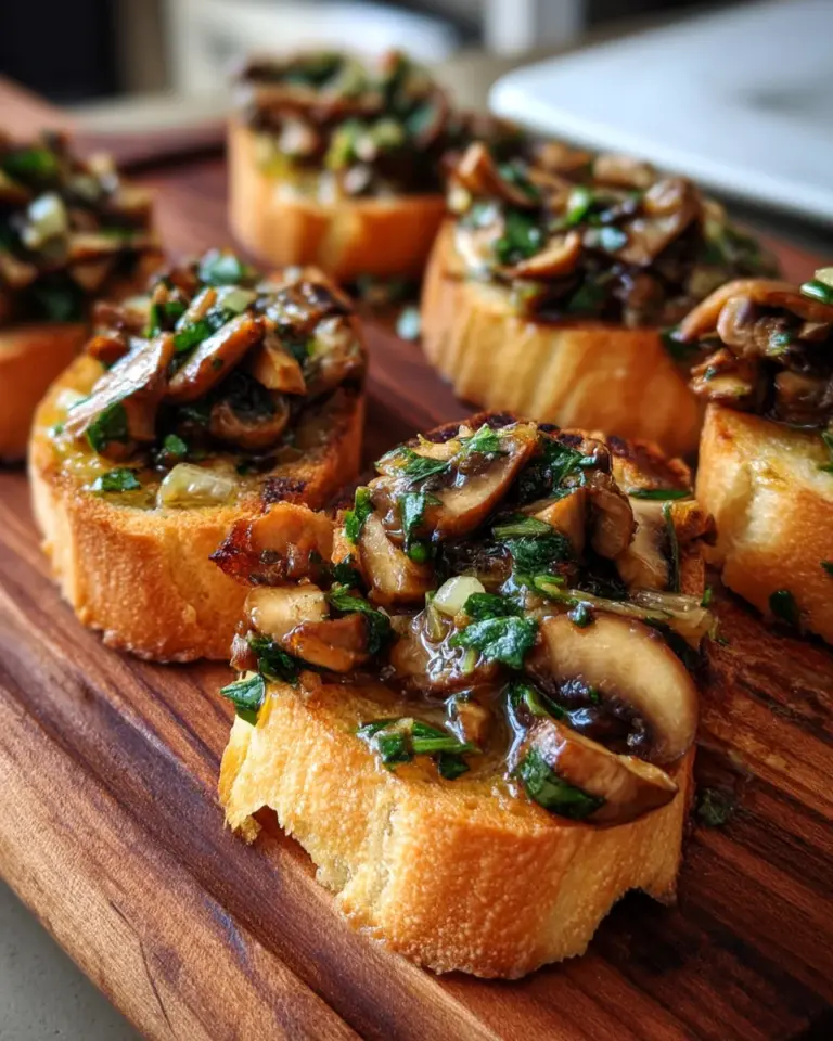 Schnell gemachte Pilz-Bruschetta