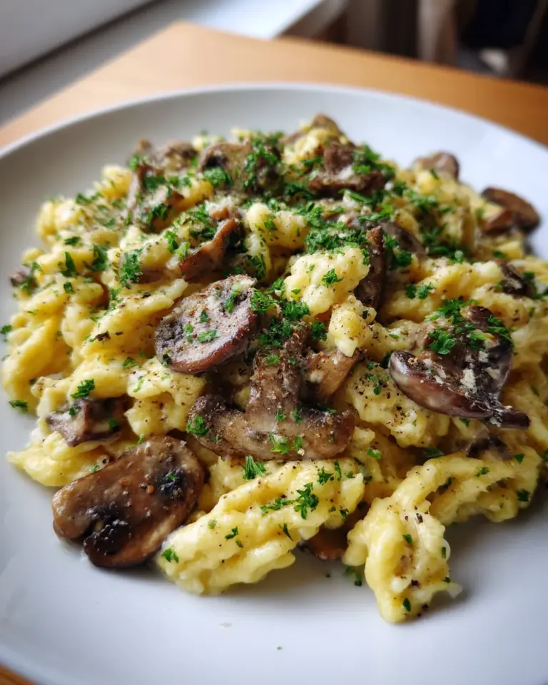 Spätzle mit Pilzrahmsauce