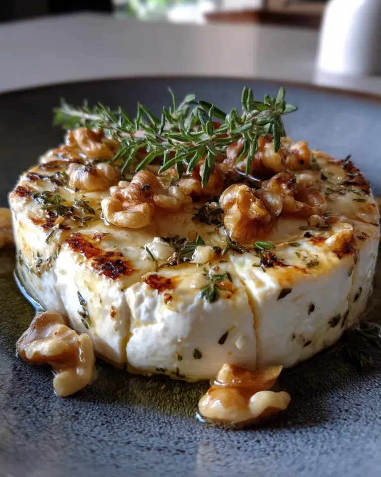 Überbackener Feta mit Honig, Thymian und Nüssen
