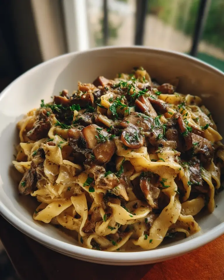 Veganes Pilz-Stroganoff
