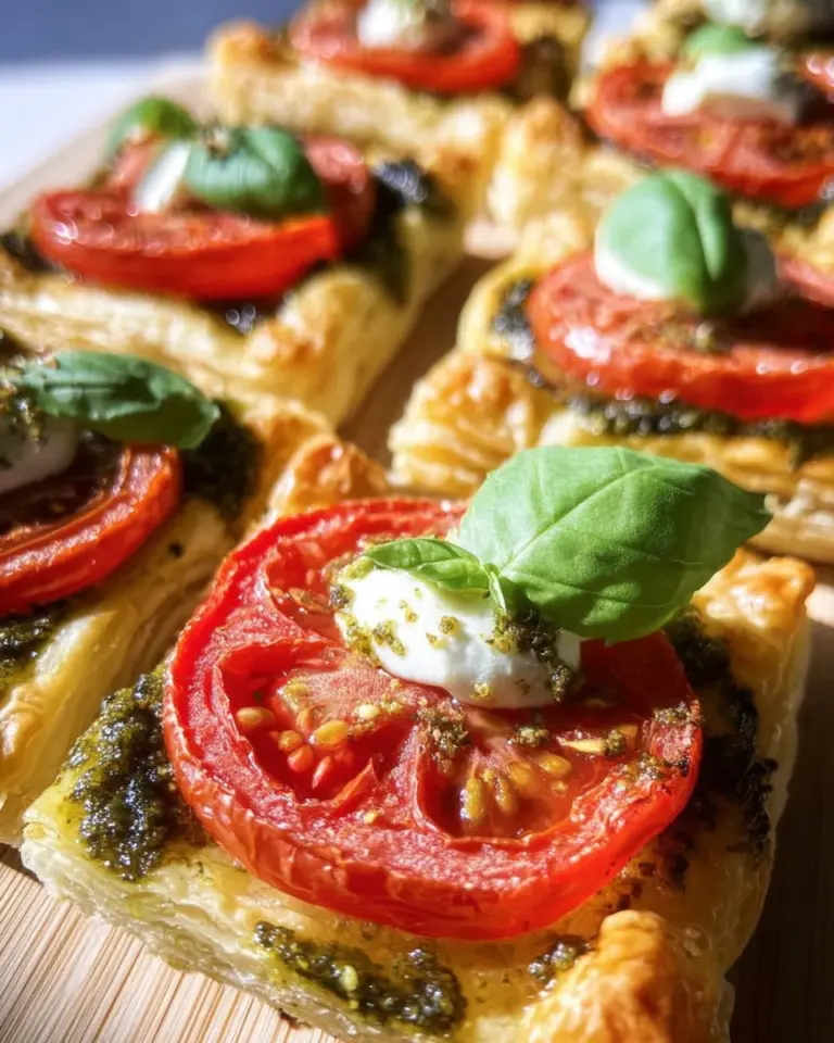 Blätterteig-Tomaten-Quadrate