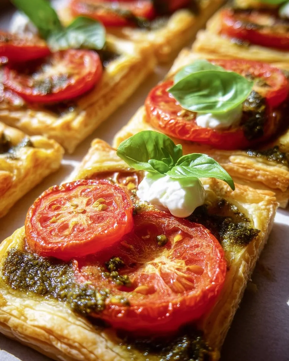 Blätterteig-Tomaten-Quadrate
