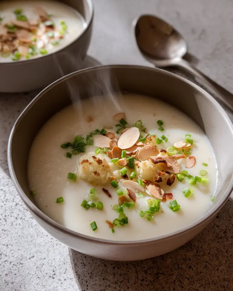 Blumenkohl-Cremesuppe mit Kartoffeln