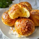 Brioche Brötchen mit Käse gefüllt