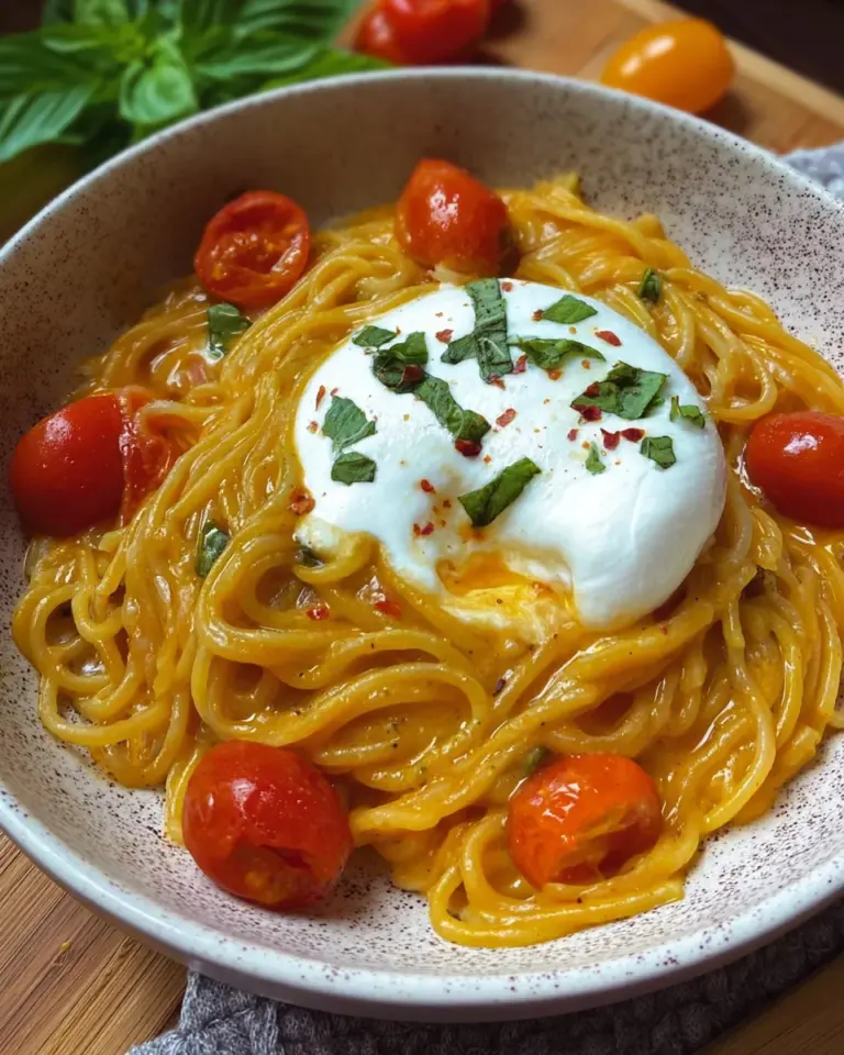 Burrata Pasta mit Kirschtomaten