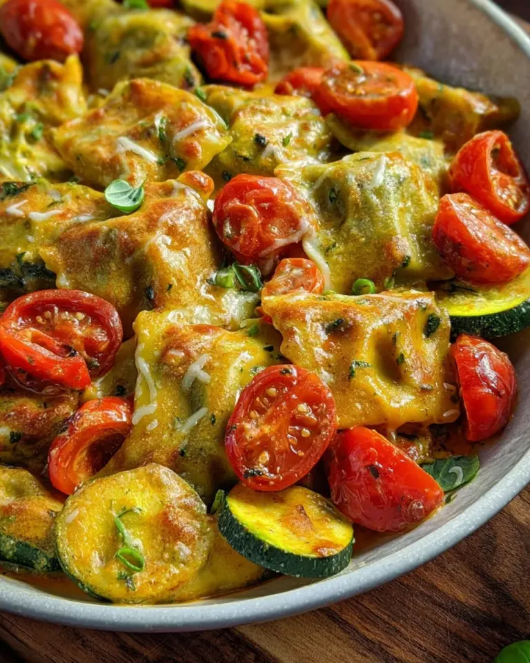 Cremige Maultaschenpfanne mit Zucchini und Tomaten