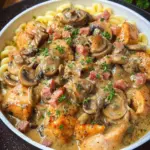 Cremiger Jägertopf mit Hähnchen & Pilzen