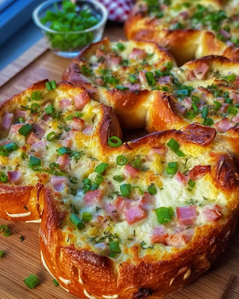 Gefüllte Laugenbrezeln - Flammkuchen Style