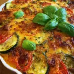 Gemüsegratin mit Pestosauce