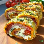 Gesunde Kartoffelrolle mit Frischkäsefüllung