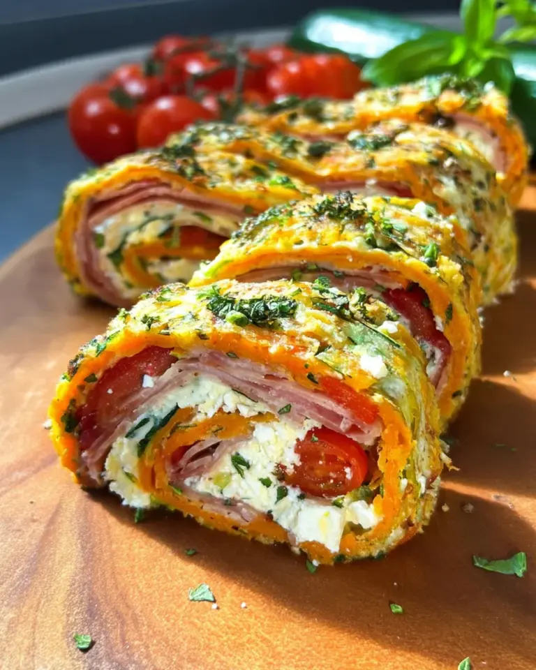 Gesunde Kartoffelrolle mit Frischkäsefüllung