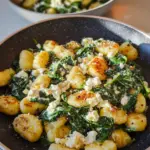 Gnocchi Pfanne mit Spinat und Feta - einfach & schnell