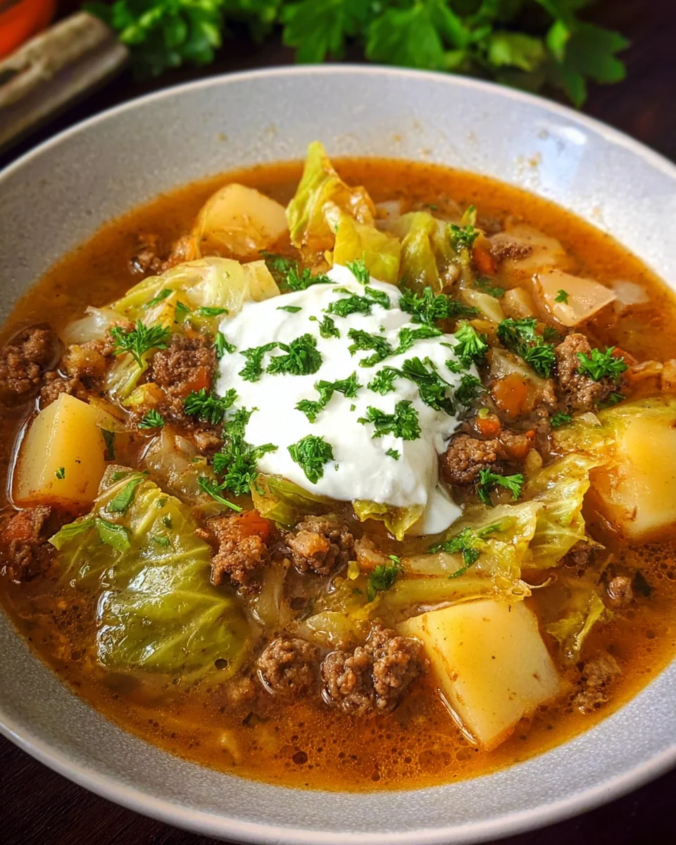 Hackfleisch-Spitzkohl-Kartoffel-Eintopf