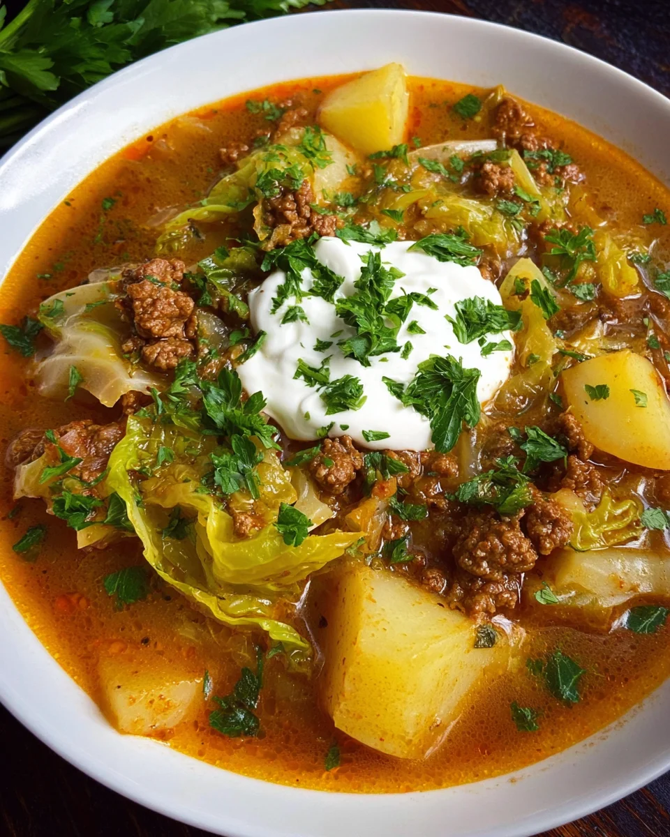 Hackfleisch-Spitzkohl-Kartoffel-Eintopf