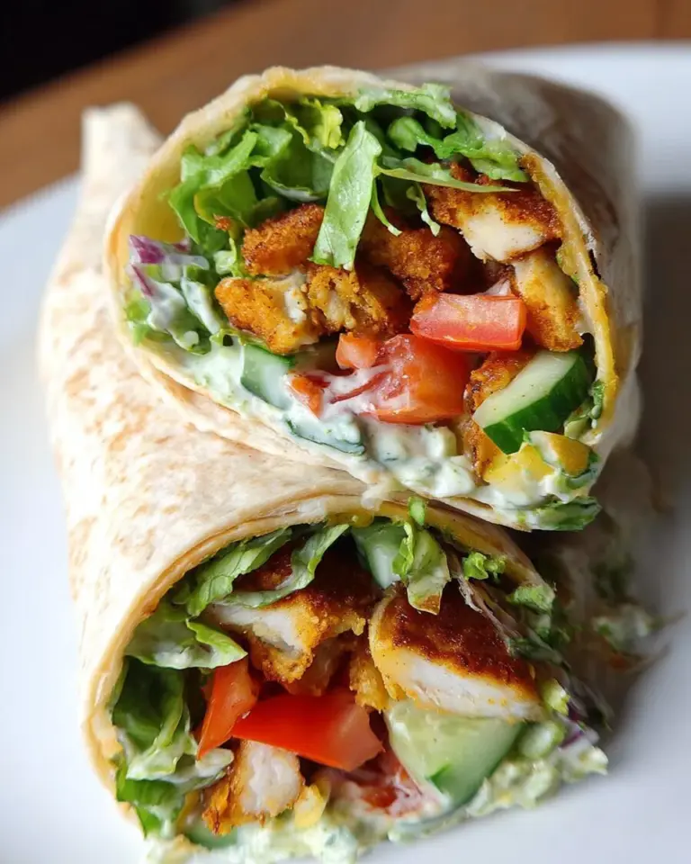 Hähnchen Wraps – Köstliches Hähnchenfleisch und frisches Gemüse