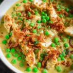 Hähnchen mit Erbsen in Senf-Sahne-Sauce