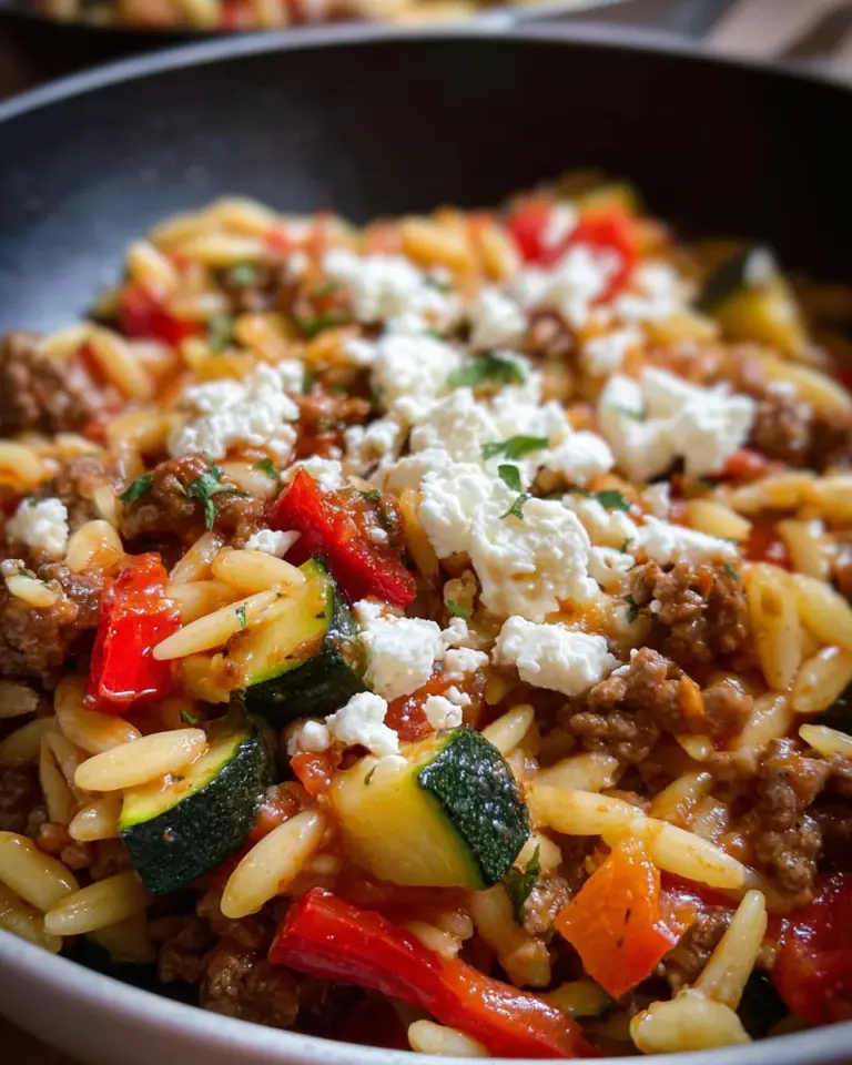 Kritharaki Hackfleisch Pfanne