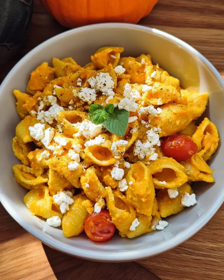 Kürbis Feta Pasta