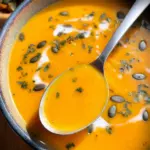 Kürbissuppe mit Kokosmilch und Ingwer