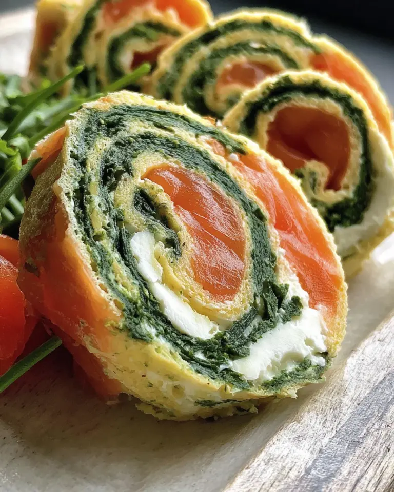 Lachs Frischkäse Rolle mit Spinat