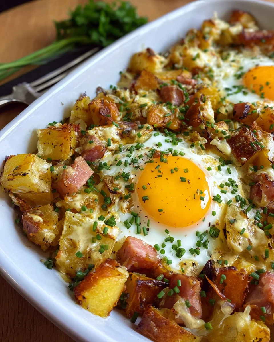 Leberkäse-Kartoffelauflauf