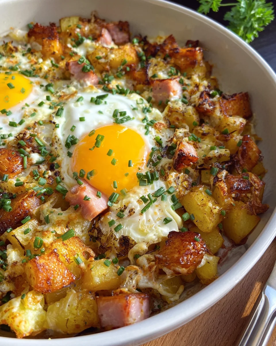 Leberkäse-Kartoffelauflauf