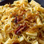 Nudeln mit karamellisierten Zwiebeln