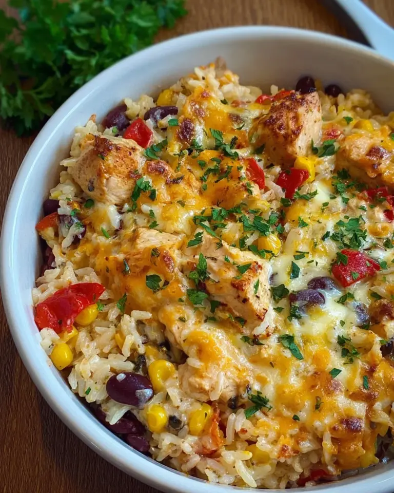 Ofenreis mit Hähnchen und Gemüse