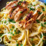 Pasta Chicken Alfredo (einfaches Rezept)