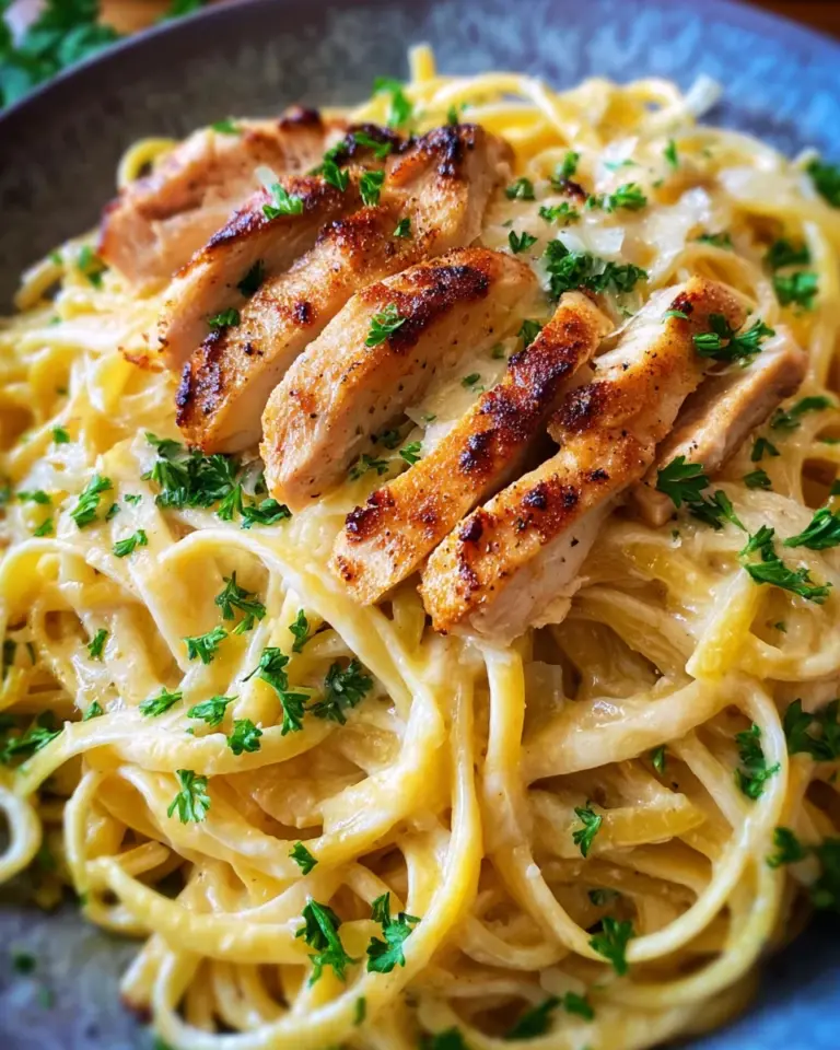 Pasta Chicken Alfredo (einfaches Rezept)