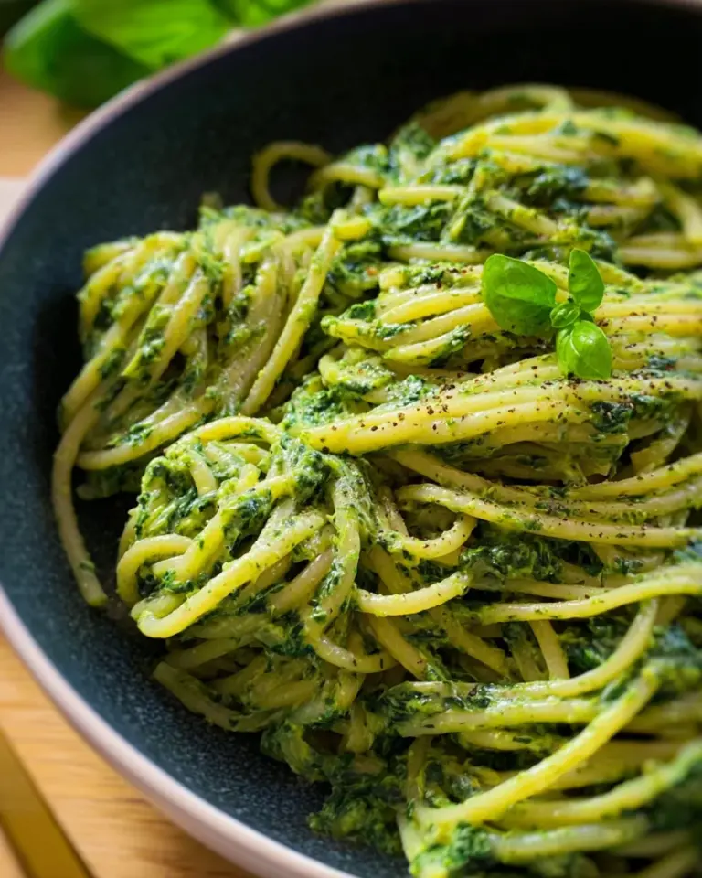 Pasta mit cremiger Spinat-Sauce