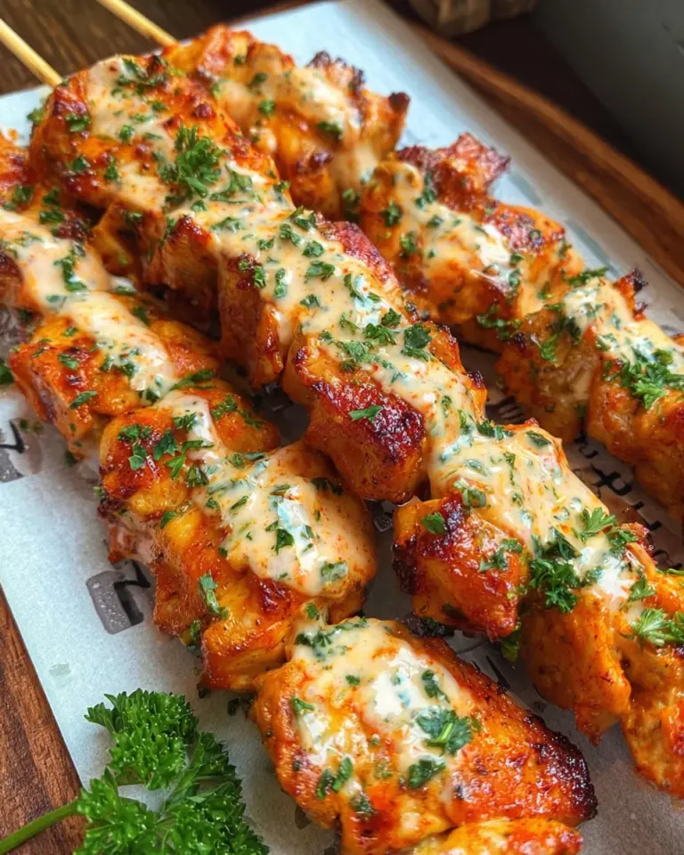 Saftige Hähnchenspieße