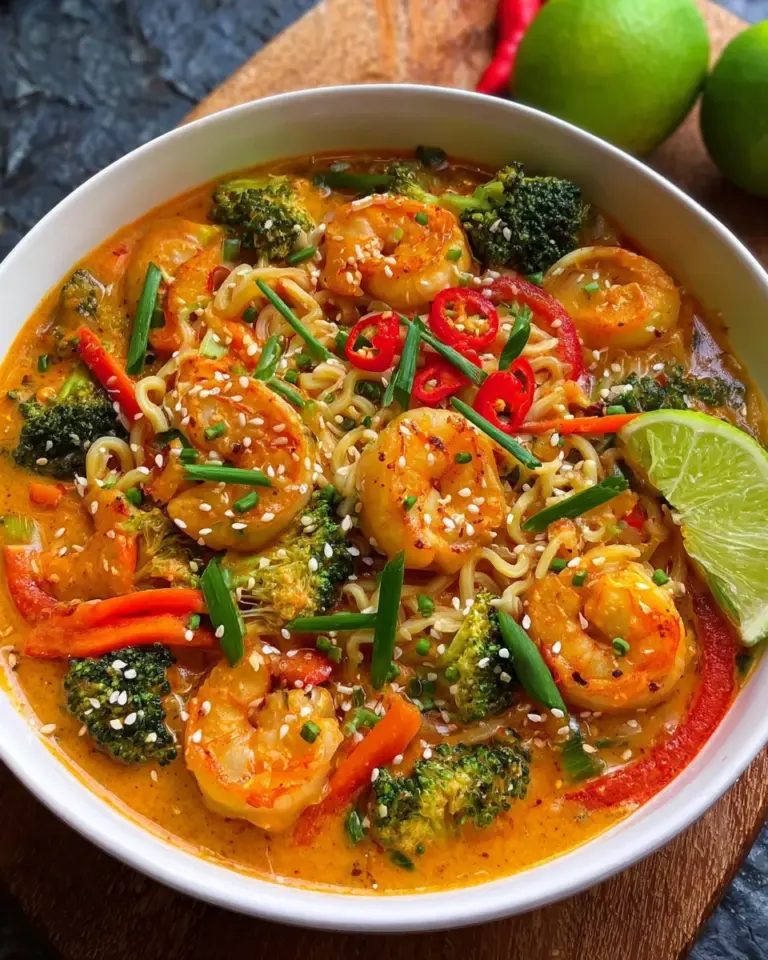 Schnelle Ramen mit Garnelen