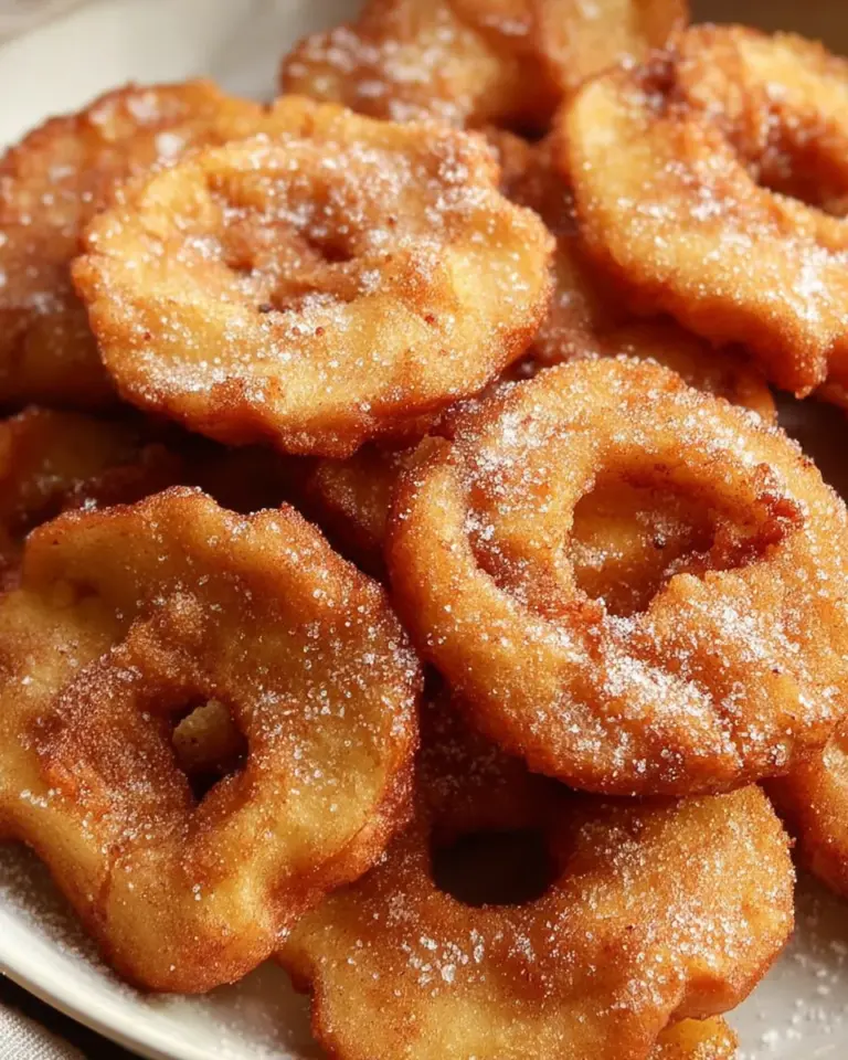 Schnelle gebackene Apfelringe