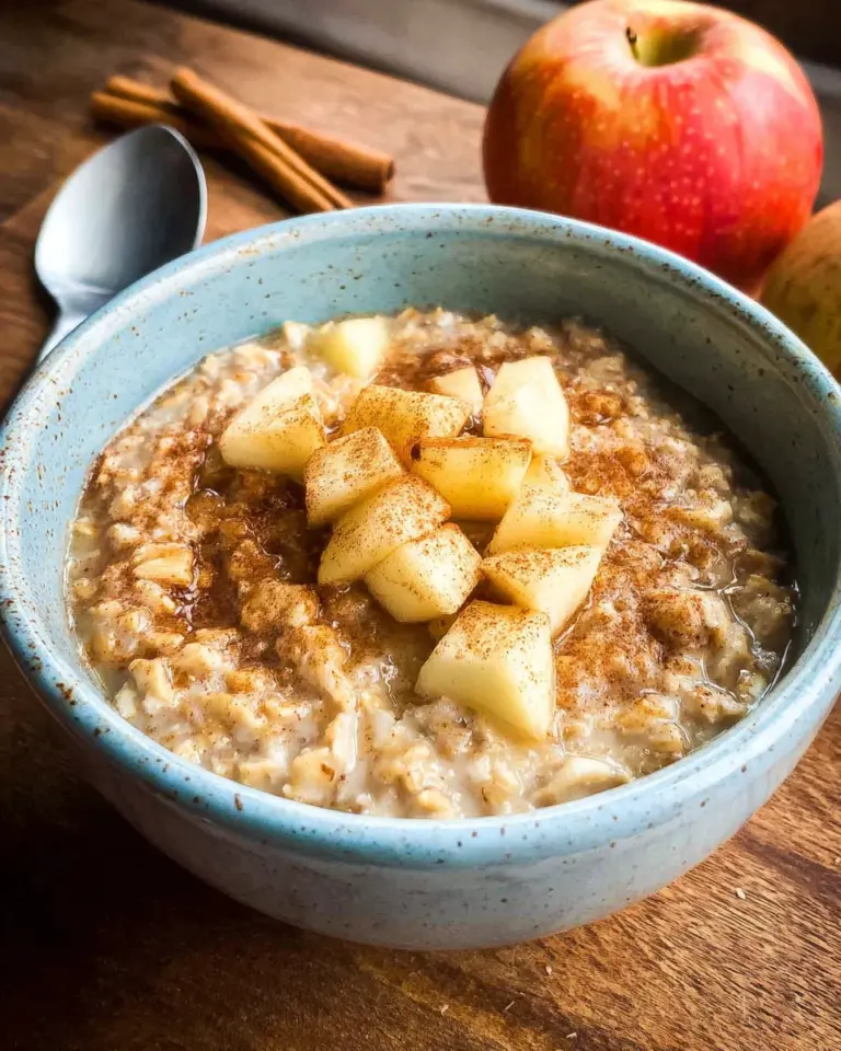 Schnelles und einfaches Apfelkuchen-Porridge