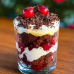 Schwarzwälder cherry juice Dessert im Glas