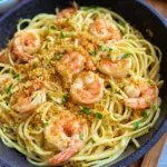 Sommerpasta mit Zitronensauce und Garnelen