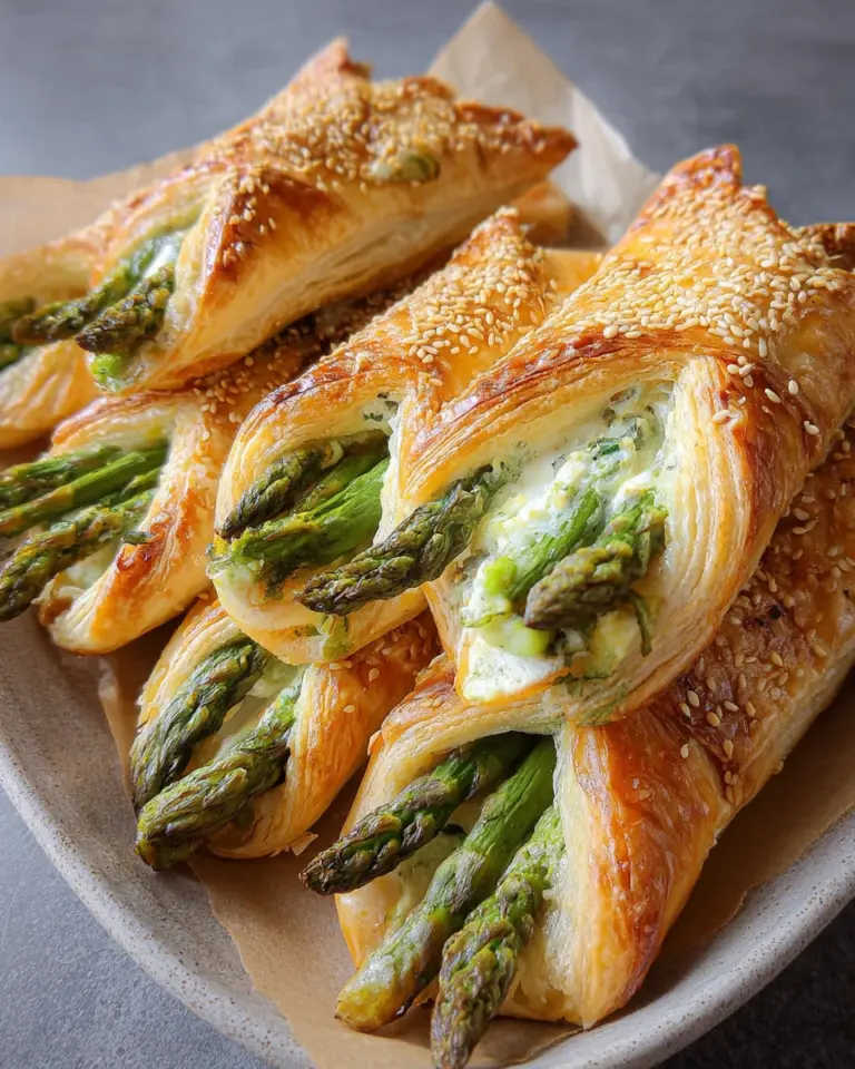 Spargel im Blätterteig