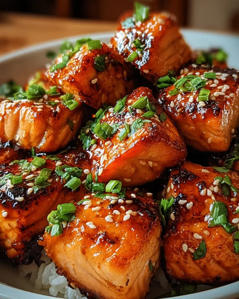 Süße und pikante Honig-Knoblauch-Lachshäppchen