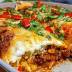 Überbackene Enchiladas mit Hackfleisch