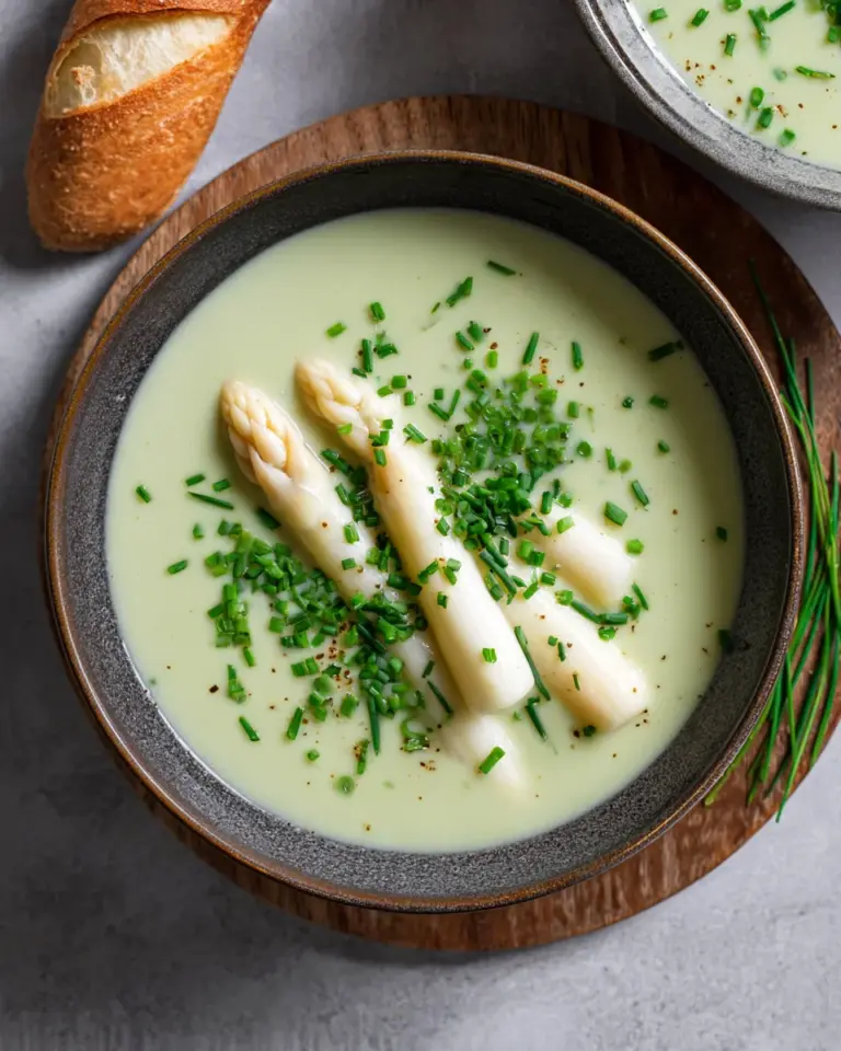 Vegane Spargelcremesuppe